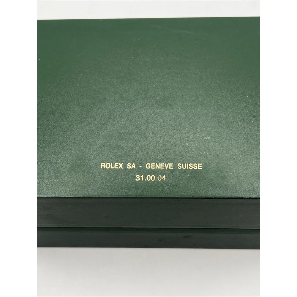 Rolex Watch Box Case Green Leather Wood 39139.64 AUTHENIC